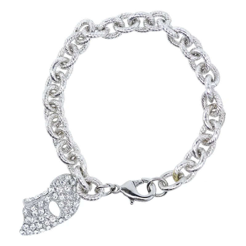 Bestselling Jewelry Now On Sale – Elevate Your Look 1928 Jewelry Crystal Masquerade Mask Charm On Link Bracelet