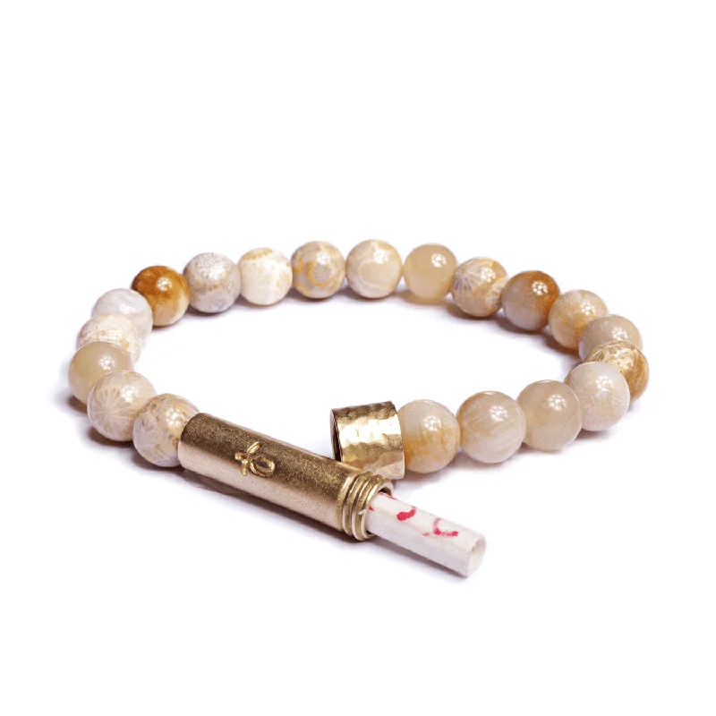 Eco-Friendly Sustainable Jewelry For Conscious Buyers Polished Coral Jade Intention Bracelet