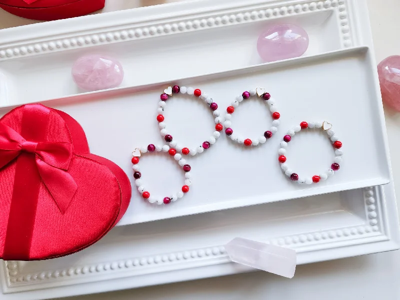 Luxury Jewelry At Unbeatable Discounts Rainbow Moonstone, Magenta Tiger Eye & Red Coral || Reiki Infused