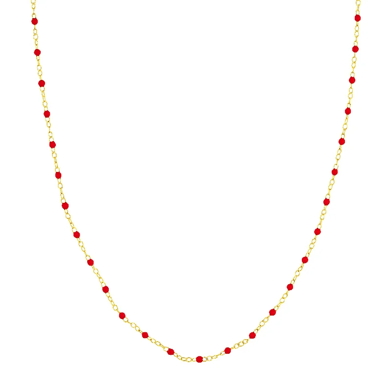 Timeless Beauty, Unbeatable Deals – Jewelry Sale On Red Enamel Bead Piatto Chain