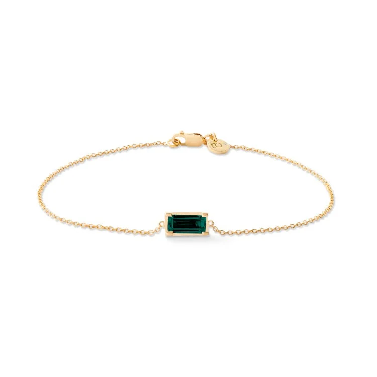 Eco-Friendly Sustainable Jewelry For Conscious Buyers Nord Green 18K Gold Bracelet w. Tourmaline & Diamond