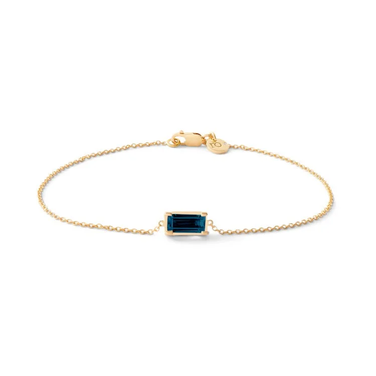 Versatile Layering Jewelry For Effortless Chic Nord London Blue 18K Gold Bracelet w. Topaz & Diamond