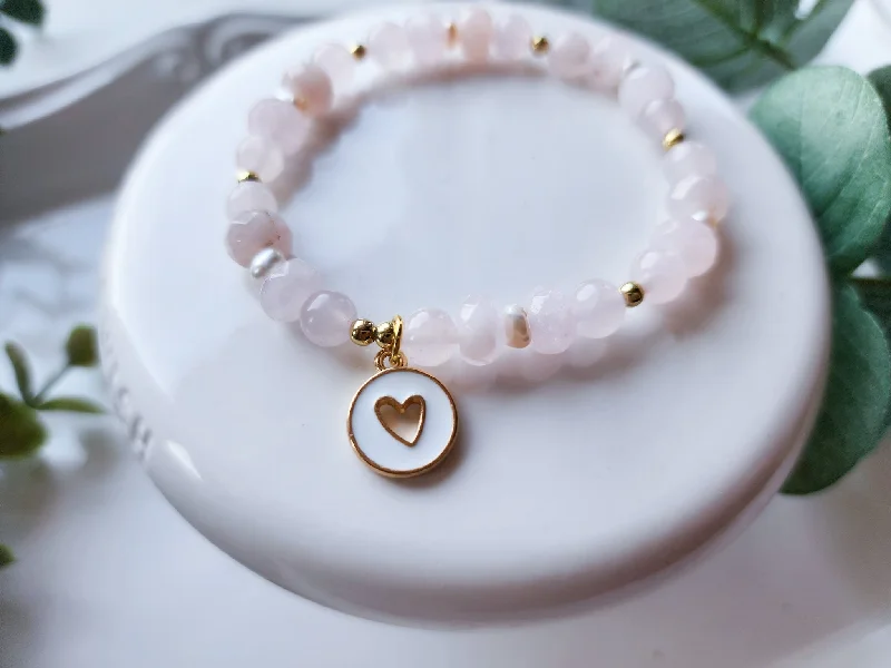 Save On Luxury Jewelry Pieces – Limited-Time Offers Rose Quartz & Mother of Pearl Beaded Bracelet || Reiki Infused