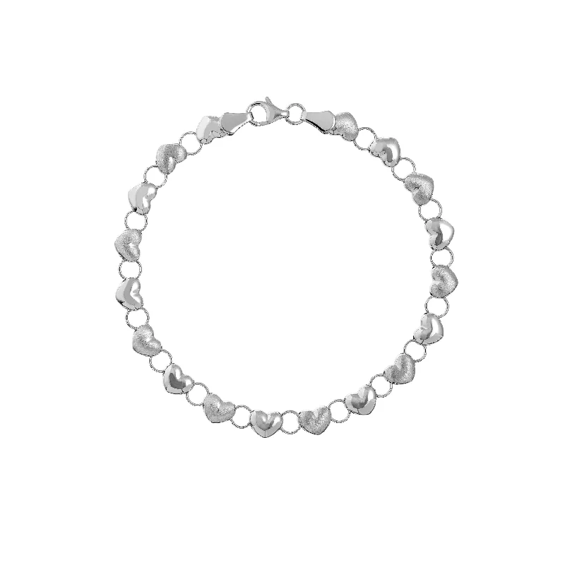 Shop Fine Jewelry With Amazing Deals Satin Heart and Hoop Stampato Bracelet