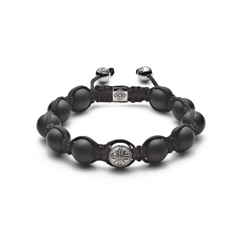 Shop Dazzling Jewelry At The Best Prices 10 mm Braided Black 18K Gold Bracelet w. Diamond