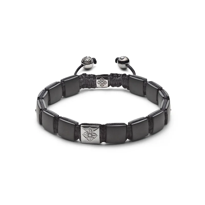 Seasonal Jewelry Deals – Elevate Your Style 10 mm Lock Black 18K Gold Bracelet w. Diamond