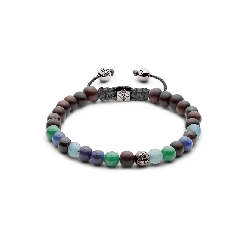 Unmissable Deals On Handmade Jewelry Collections 6mm Non-braided Charcoal Grey 18K Gold Bracelet w. Gemstones
