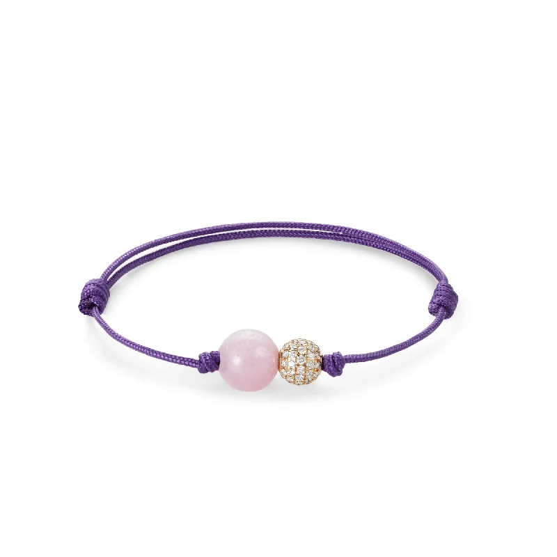 Breathtaking Jewelry At Limited-Time Savings Orb Purple/Gold 18K Gold Bracelet w. Diamonds