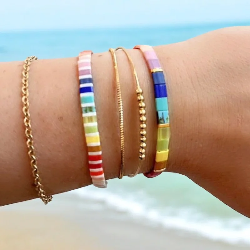 Once-A-Year Jewelry Deals – Shop Before They’Re Gone SHOW YOUR COLORS - Stack of 3 Tila Bead Bracelets