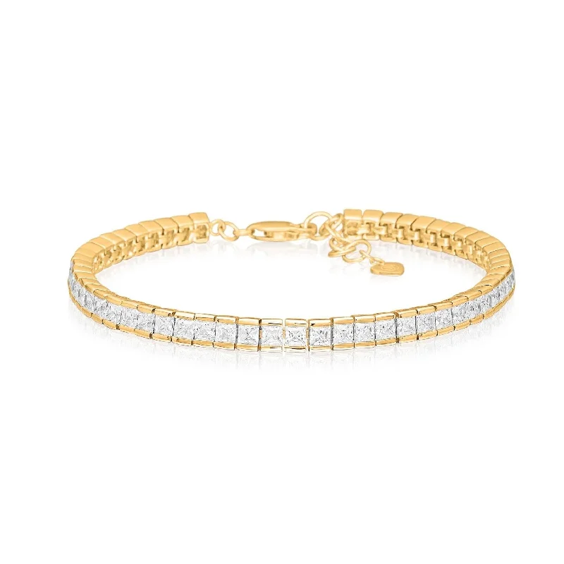 Unique Jewelry For Less – Shop The Sale Now Sasso Gold Plated Bracelet w. White Zirconias