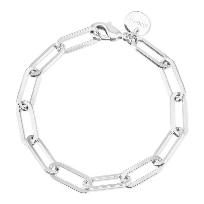 Don't Miss Out On Jaw-Dropping Jewelry Discounts Silver Large Elongated Link Chain Bracelet