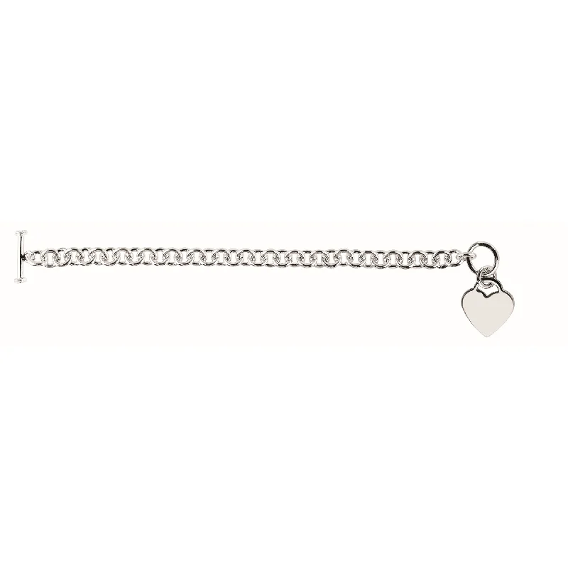 Premium Jewelry At Special Low Prices For A Limited Time Silver Medium Heart Toggle