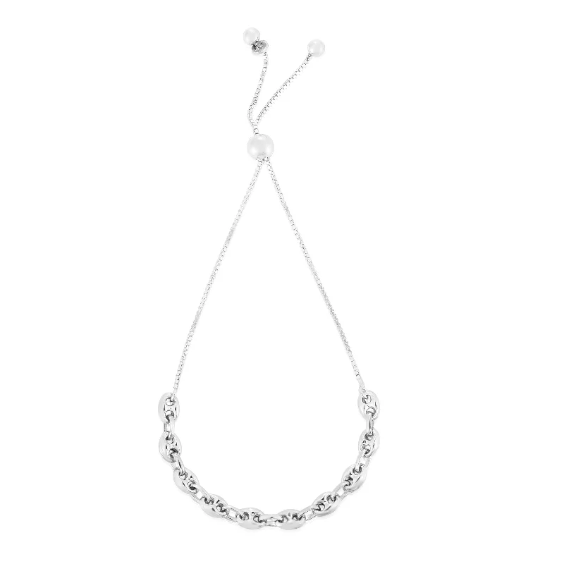 Huge Savings On Premium Jewelry Styles Silver Puffed Mariner Friendship Bracelet
