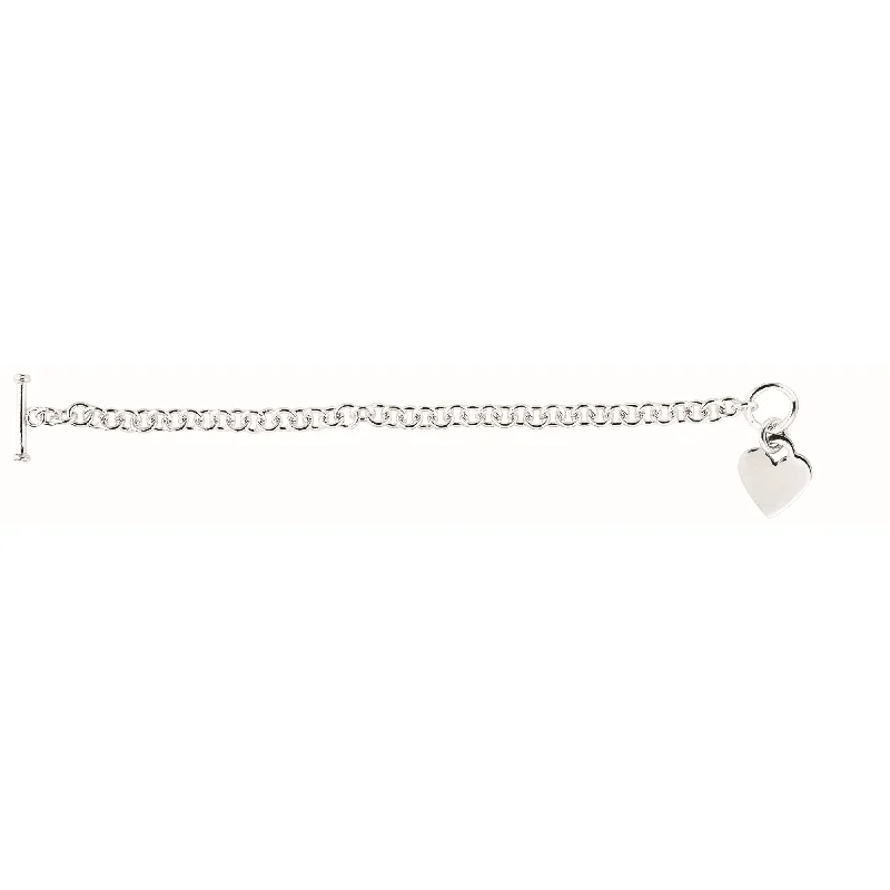 Luxury Jewelry At Unbeatable Discounts Silver Small Heart Toggle