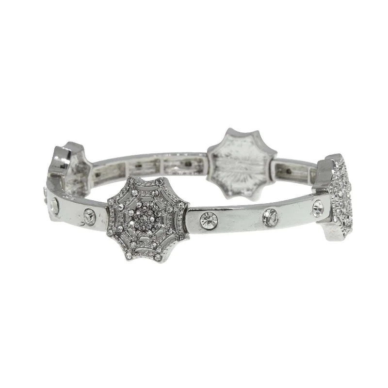 Big Discounts On Elegant Jewelry Collections 1928 Jewelry Crystal Spider Web Stretch Bracelet