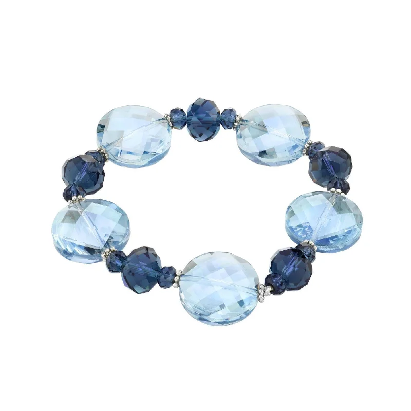 Personalized Jewelry Sale – Unique Pieces At Great Prices 2028 Jewelry Montana And Light Grey Faceted Stretch Bracelet