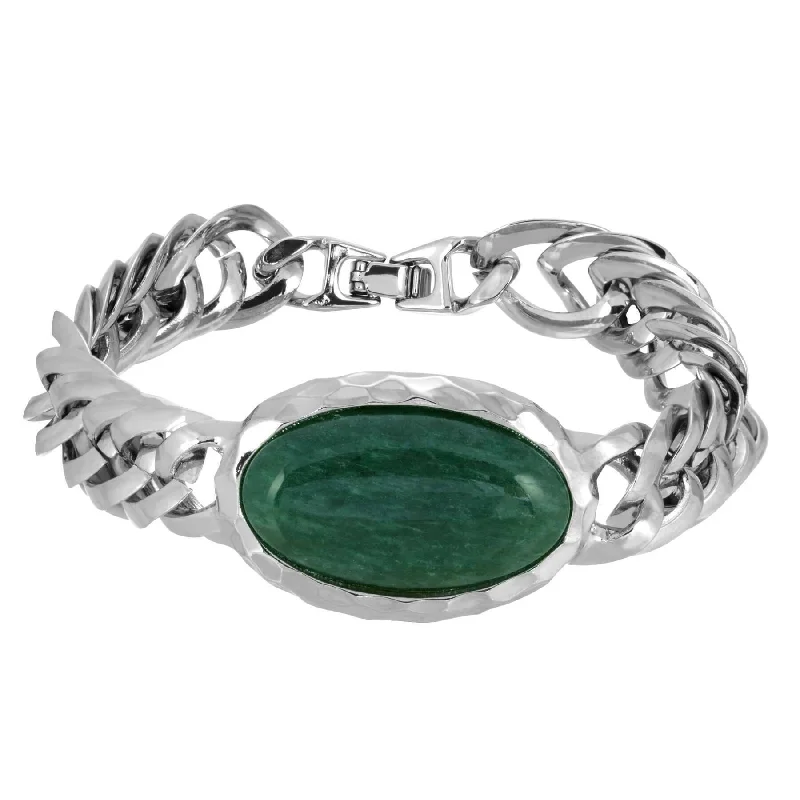 Fashion-Forward Geometric Jewelry For Contemporary Style 1928 Jewelry Men's Oval Chain Bracelet