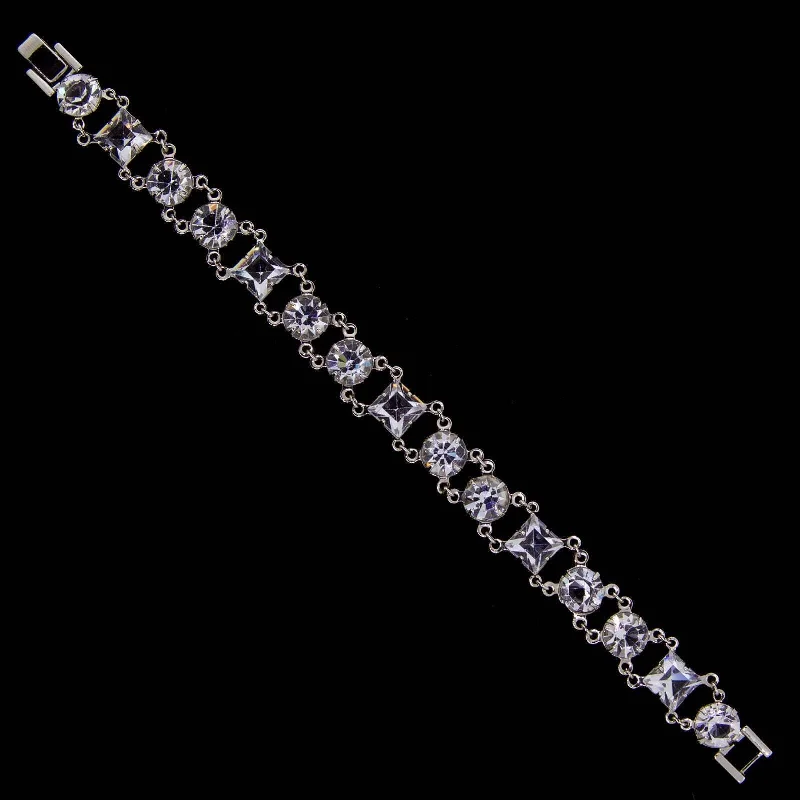 Don't Miss Out On Bestselling Jewelry At Special Prices 1928 Jewelry Round And Square Vintage Austrian Crystal Link Bracelet