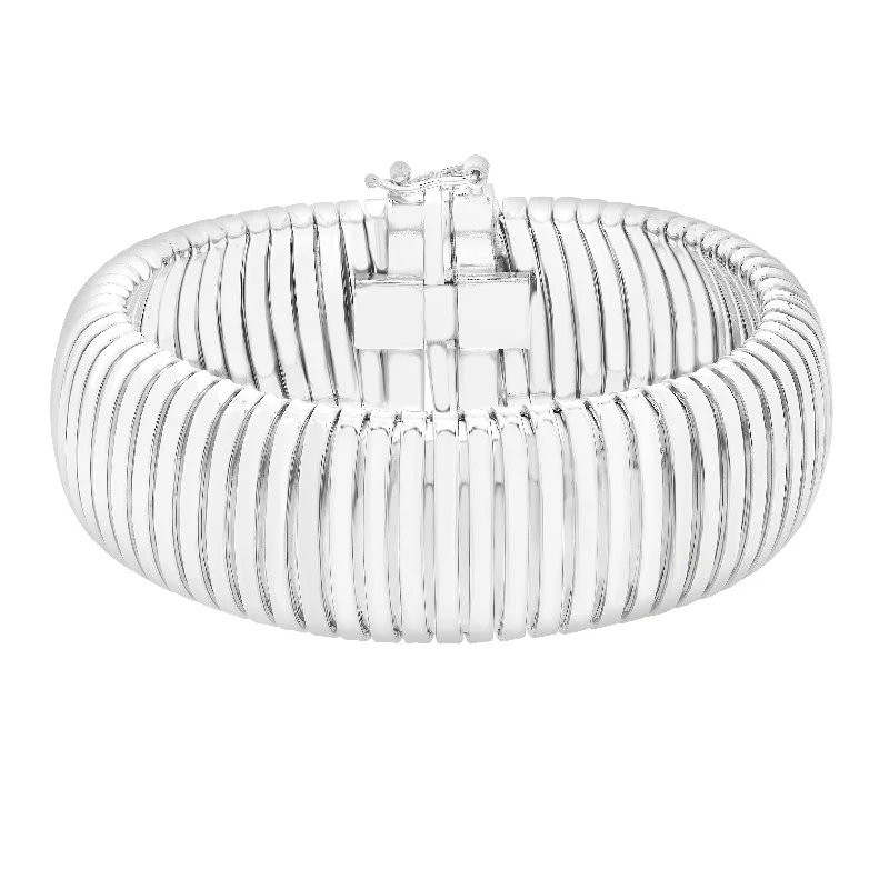 Limited-Time Offer On Elegant Jewelry Pieces Silver Tubogas 7.5"" 18mm Bracelet