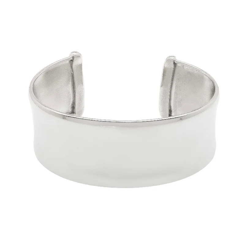 Bestselling Jewelry At Special Promotional Rates Silver Wide Sculpted Cuff Bangle