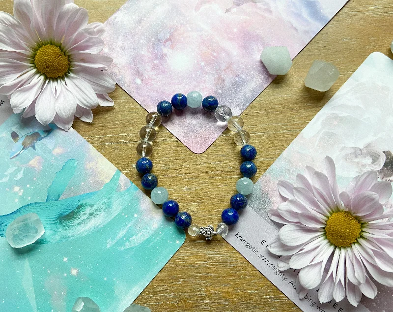 Buy More, Save More On Stunning Jewelry Pieces Clear Quartz, Lapis Lazuli & Aquamarine || Reiki Infused