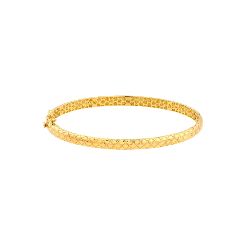 Discounted Jewelry For A Glamorous Look Square Etched Bangle Double Sided