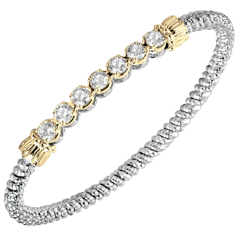 Waterproof Stainless Steel Jewelry For Lasting Beauty 7 Stone Stackable Bangle Bracelet