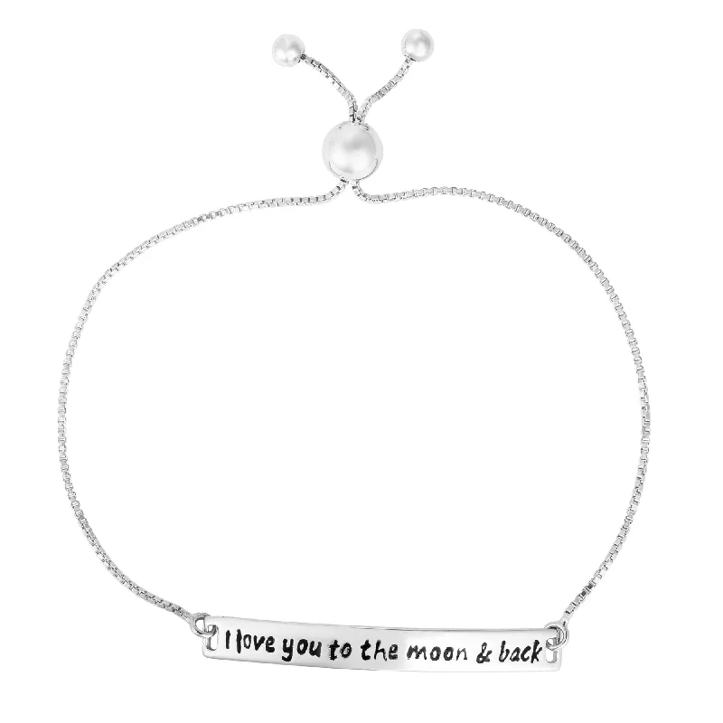 Discounted Jewelry For A Glamorous Look Sterling Silver Bar Friendship Bracelet
