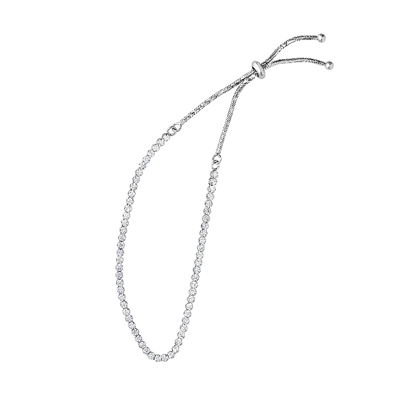Grab Stylish Jewelry Before The Sale Ends Sterling Silver CZ Tennis Friendship Bracelet