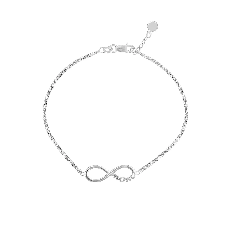 Seasonal Jewelry Deals – Elevate Your Style Sterling Silver Infinity Symbol Mom Adjustable Bracelet