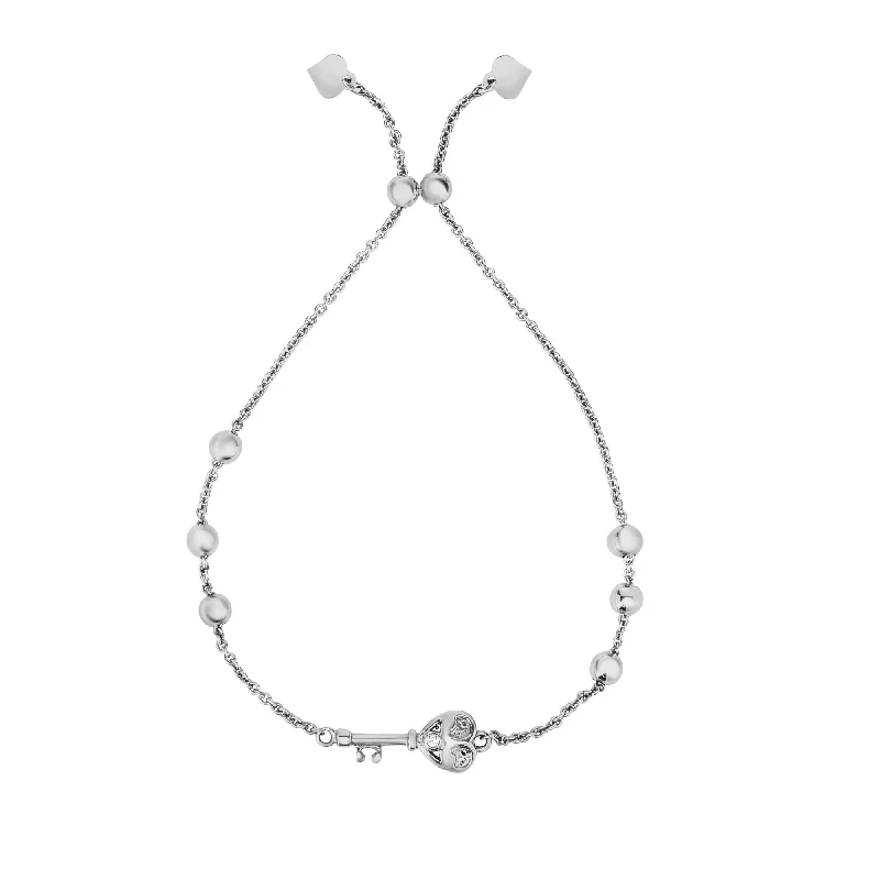 Shop Dazzling Jewelry At The Best Prices Sterling Silver Key Heart Friendship Bracelet
