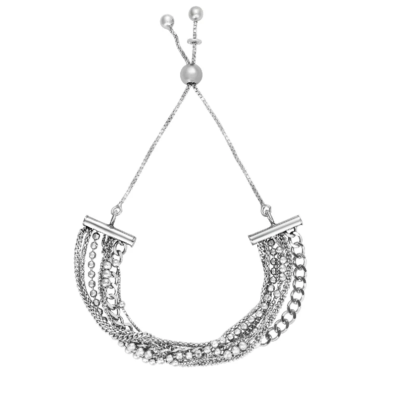 Elegant Jewelry Pieces At Unbelievable Prices Sterling Silver Mixed Chain Friendship Bracelet