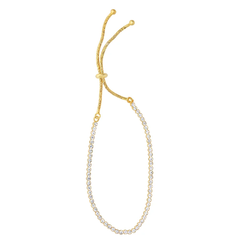 Elegant Jewelry Styles At Budget-Friendly Prices Sterling Silver Yellow CZ Tennis Friendship Bracelet