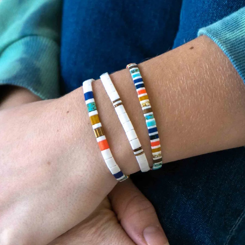 Upgrade Your Jewelry Collection For Less SURFER CHICK - 3 Tila Bead Bracelet Stack