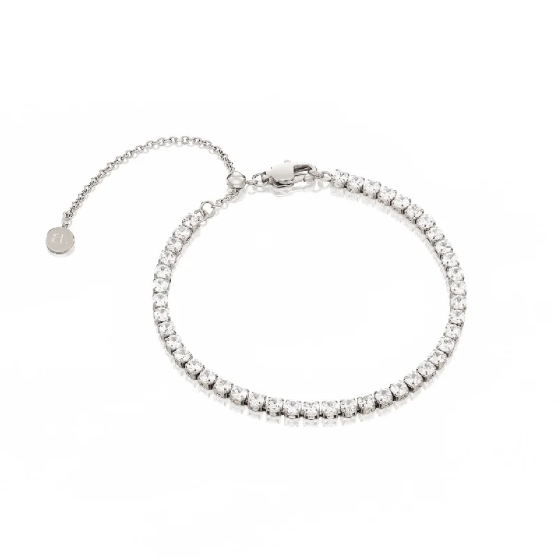 Exclusive Jewelry Sale – Sparkle For Less Tennis Bracelet (Silver)