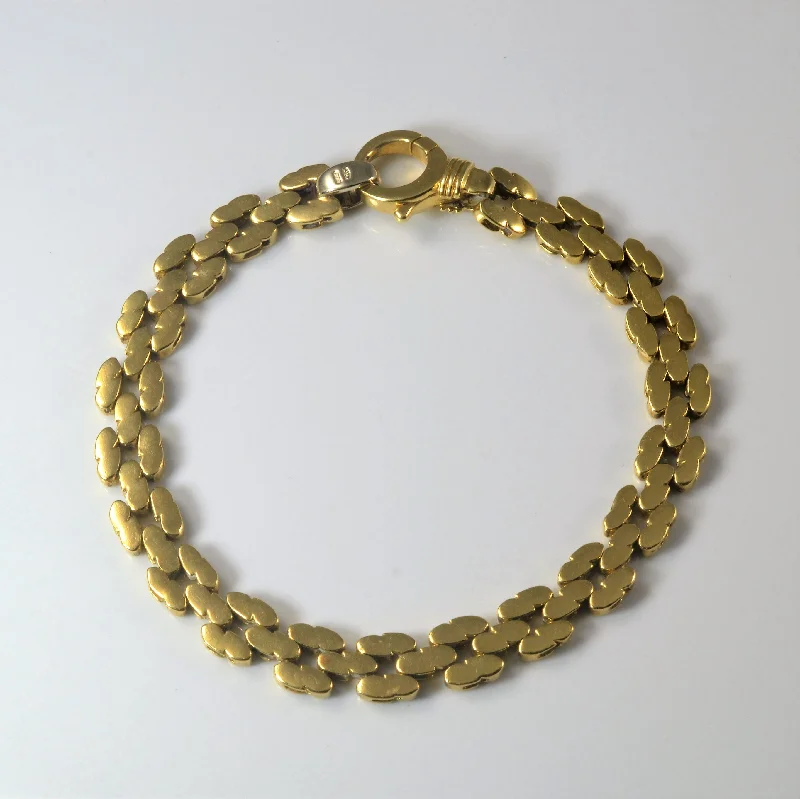 Flash Sale On Elegant Jewelry – Don't Miss Out 18k Yellow Gold Textured Chain Bracelet | 8" |