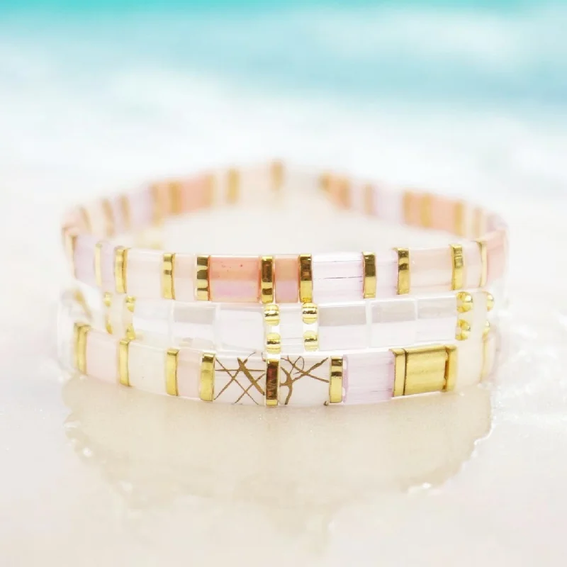 Premium Jewelry At Special Low Prices For A Limited Time TOTALLY CHIC - Tila Bead Bracelets Stack