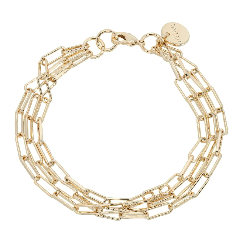 Exclusive Jewelry Sale – Shine For Less Triple Elongated Link Chain Bracelet