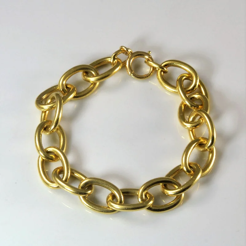 Dazzle In Elegance With Our Biggest Jewelry Sale 18k Yellow Gold Rolo Chain Bracelet | 7" |