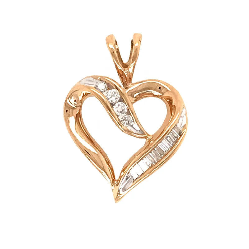 Get The Sparkle You Love At Prices You Adore 10k Yellow Gold Heart Diamond Pendant