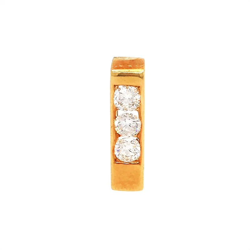 Shine Without Limits – Jewelry Sale Happening Now 18k Gold 3 Stone Diamond Pendant