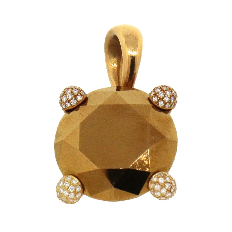Flash Sale On Exquisite Jewelry – Don't Miss Out Chopard Golden Diamond Collection Pendant - Chain not included