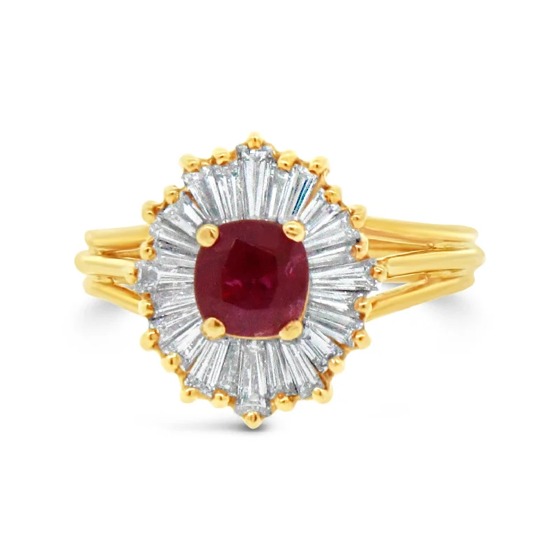 Timeless Elegance, Temporary Discounts – Act Fast Ruby and Diamond Sweet Ballerina Ring