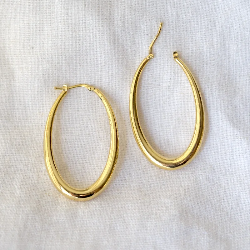 Shop Fine Jewelry With Amazing Deals Elongated Oval Tube Hoops