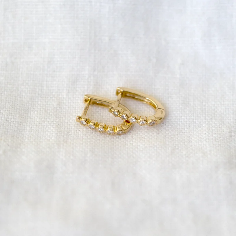 Unique Jewelry For Less – Shop The Sale Now Diamond Paperclip Huggies Pair