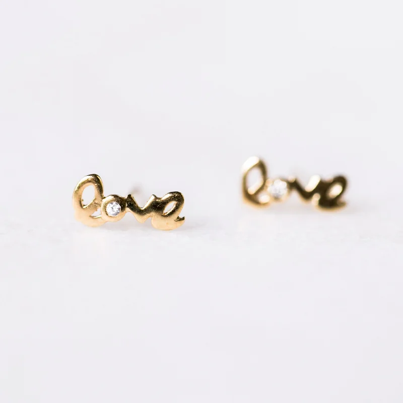 Handcrafted Jewelry Sale – Unique Designs At Low Prices Mini Love Earrings | 14-Karat