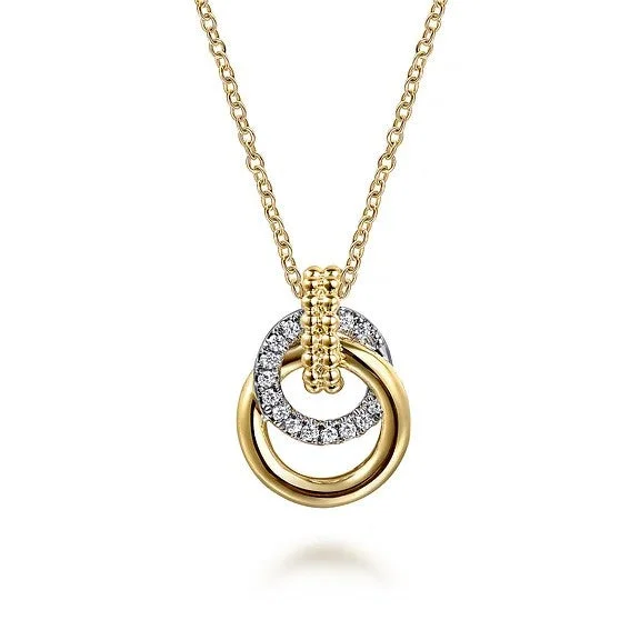 Exclusive Jewelry Sale – Limited-Time Discounts 14K White & Yellow Gold Bujukan Diamond Pendant Necklace