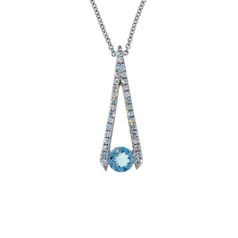 Elegant Rose Gold Jewelry For A Stylish Touch Aquamarine & Diamond Pendant