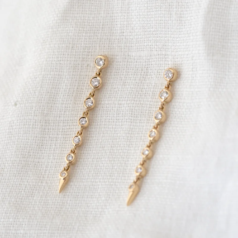 Exclusive Online Jewelry Sale – Don't Wait 7 Diamond Drop Dangly Studs