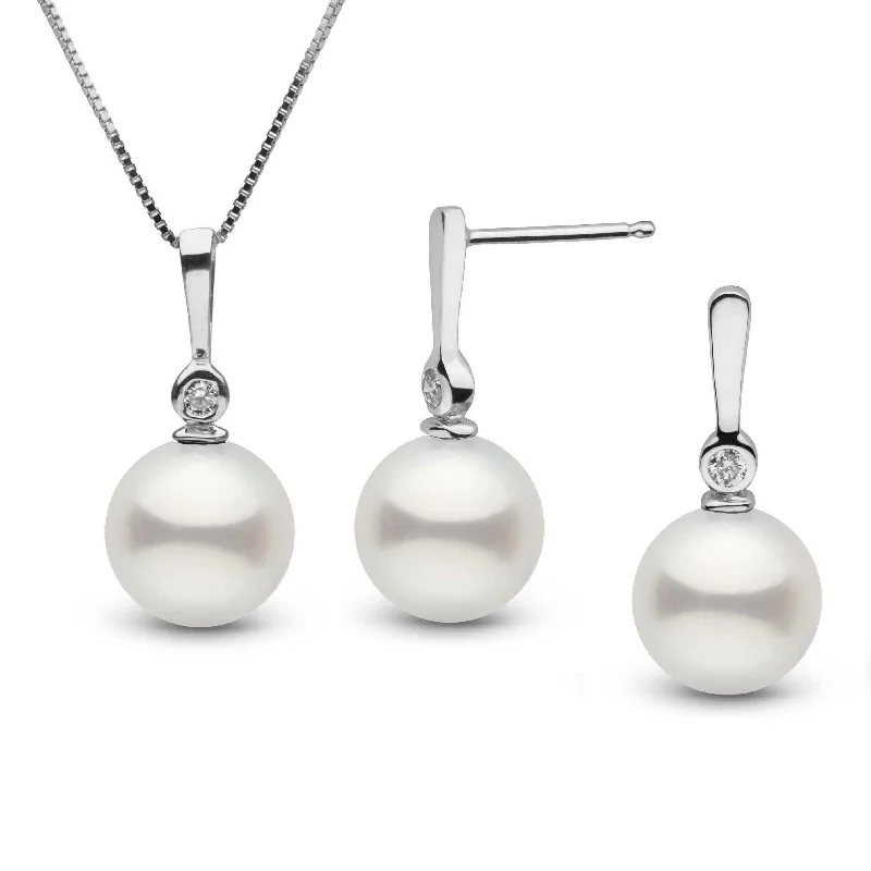 Special Sale On Handcrafted Jewelry – Shop Today Aspire Collection Freshadama Pearl and Diamond Pendant and Earrings Set